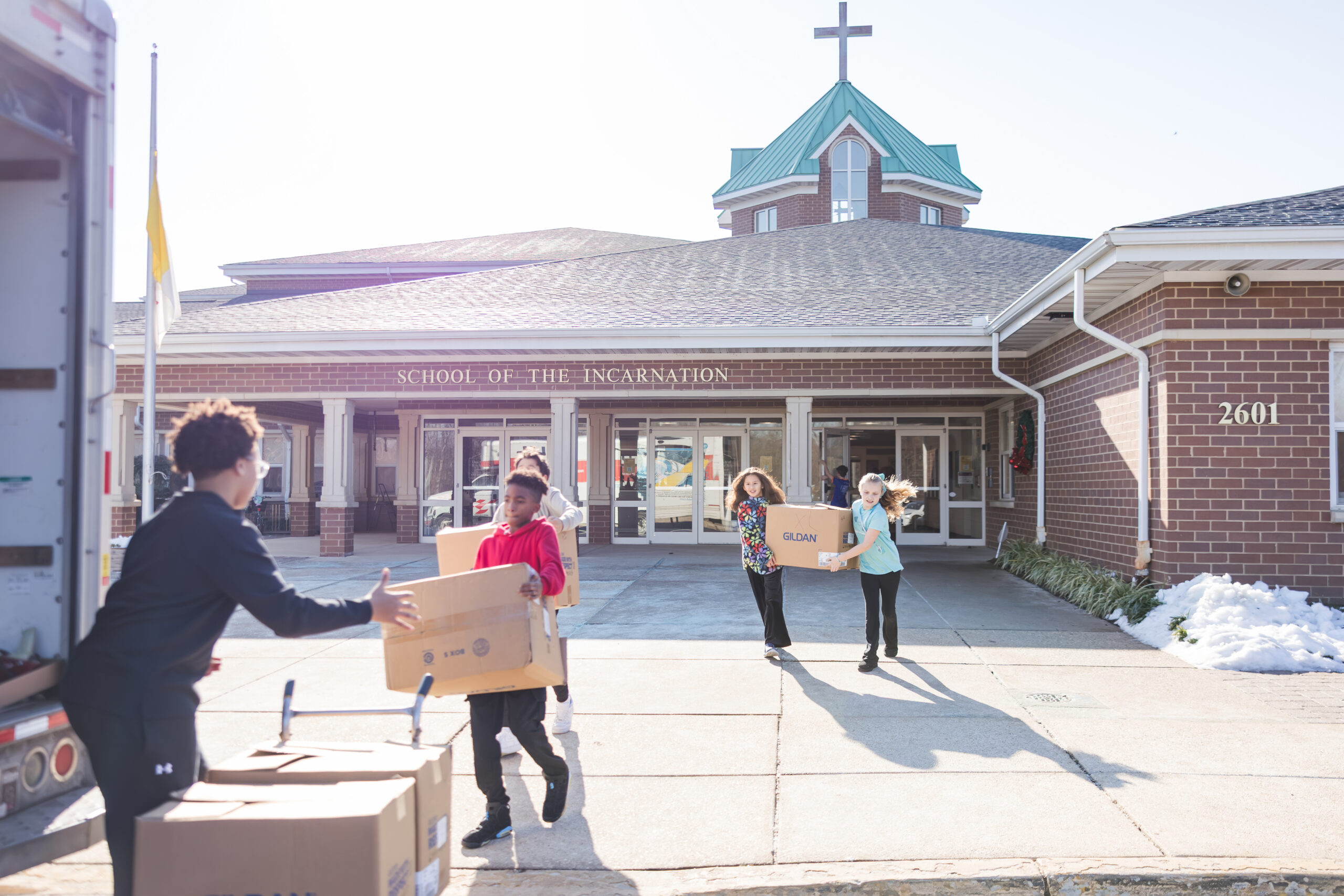 Students volunteering for community service projects