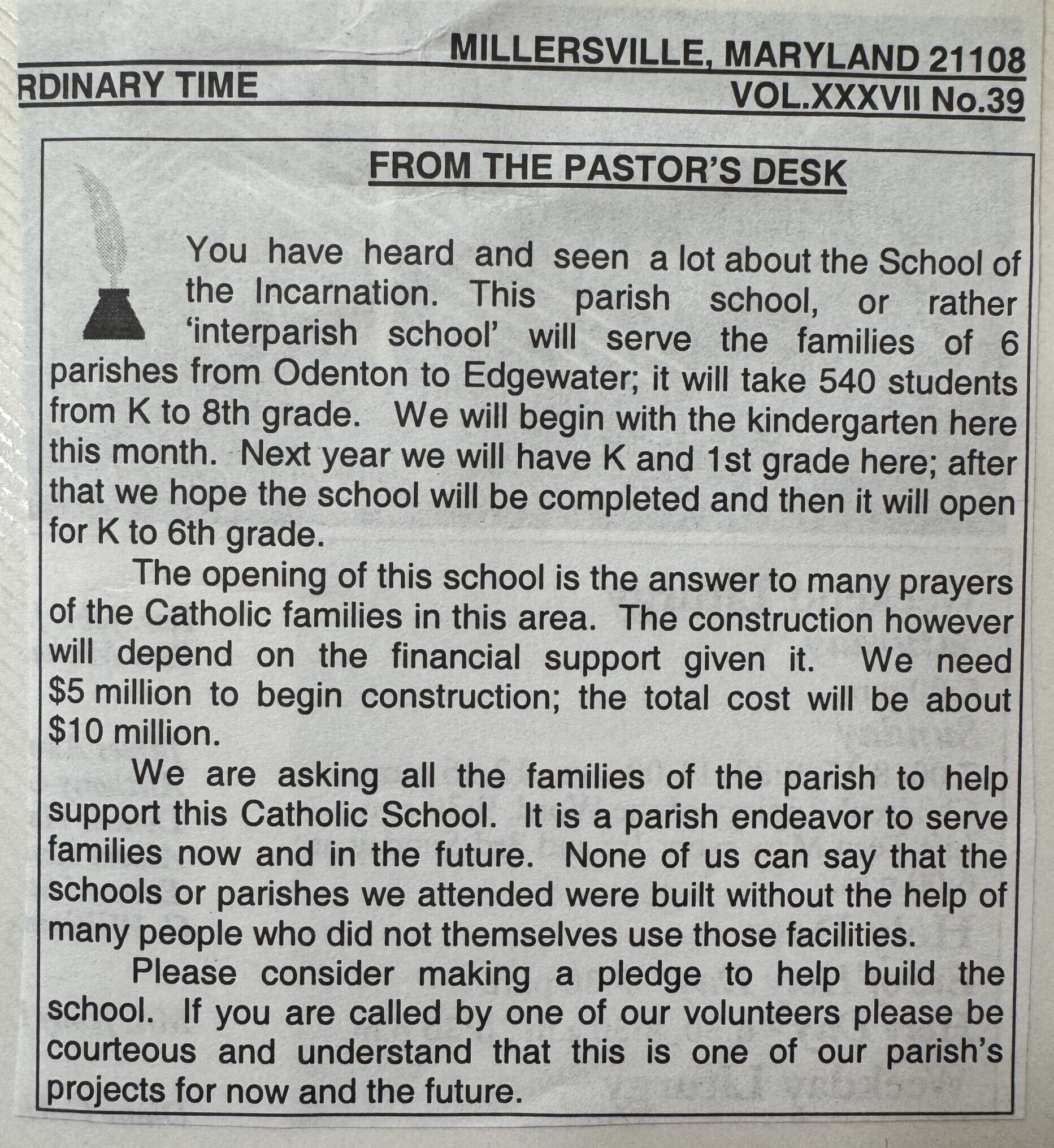History of School of the Incarnation